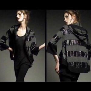 Alice + Olivia Sequined Striped Wool Sweater XS